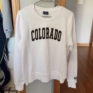 brand new U of Colorado white crewneck sweatshirt
